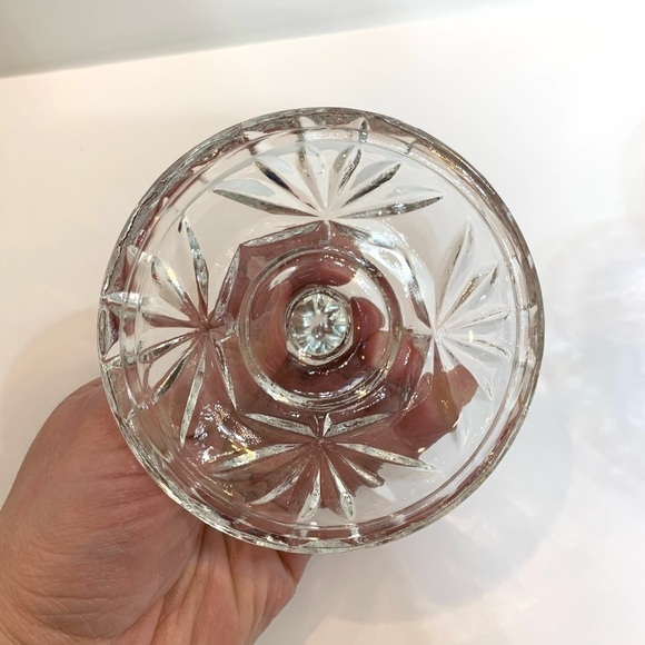 Star of David Anchor Hocking Prescut Clear Glass Creamer and Sugar Bowl Vintage - Picture 10 of 14